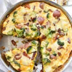 Bacon Broccoli and Potato Frittata